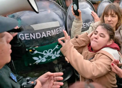 Represión a protesta de discapacitados